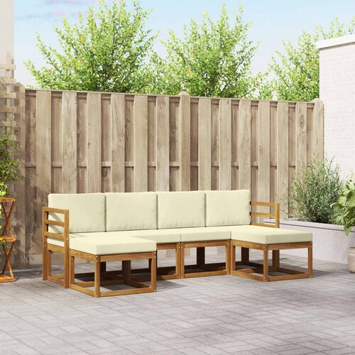  Set vanjskih sofa 6 pcs Prirodna i krem Slike