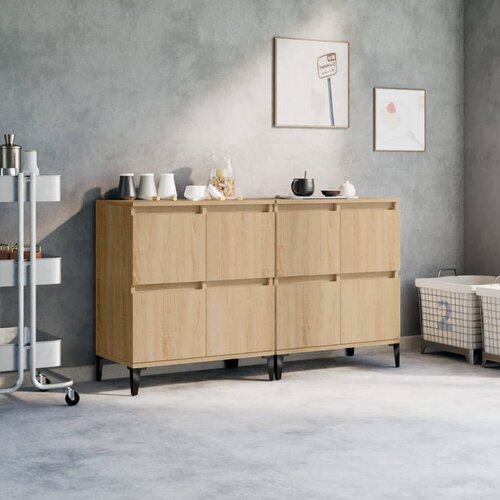  Komoda 2 kom boja hrasta sonome 60x35x70 cm konstruirano drvo Slike