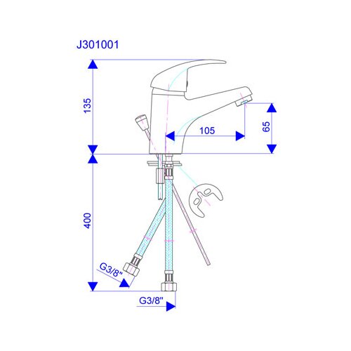 Rosan jednoručna slavina - baterija za lavabo king J301001 Slike