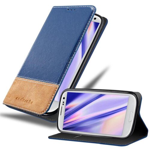 Cadorabo Case, združljiv s Samsungom v temno modro rjavi barvi - za&amp;scaron;čitni pokrov z magnetnim zapiranjem, stoječo funkcijo in režo za kartico, (20587266) Slike