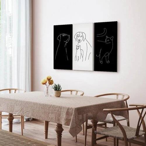  Slika - Domestic Animals (3 Parts) 60x40 Premium Print Slike