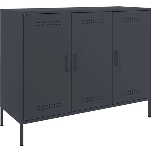 Maison Chic Komoda - Predalnik antracitna 100,5x39x79 cm jeklo, (21715596) Slike