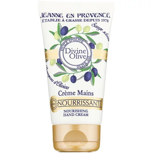 Jeanne en Provence Divine Olive krema za roke z hranilnim učinkom 75 ml