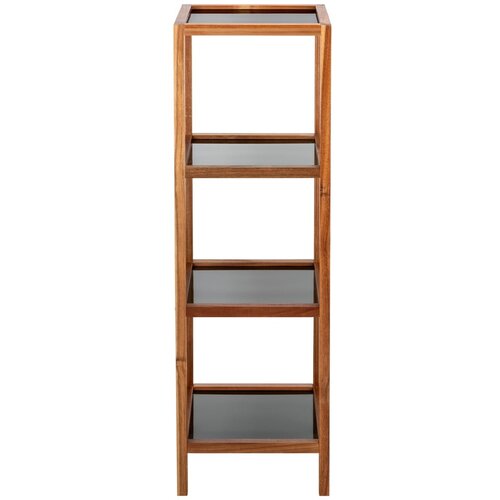 Wenko Crna/u prirodnoj boji staklena kupaonska polica 36x112 cm Fondi – Cijene