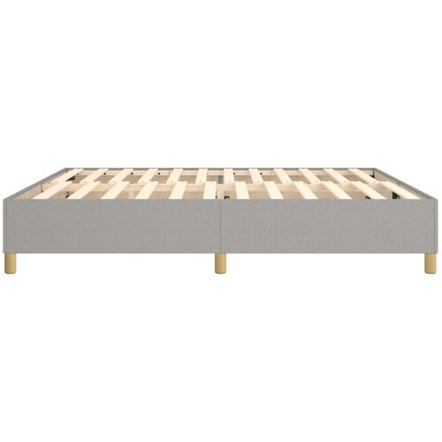  Okvir za krevet s oprugom svjetlosivi 200 x 200 cm od tkanine Slike