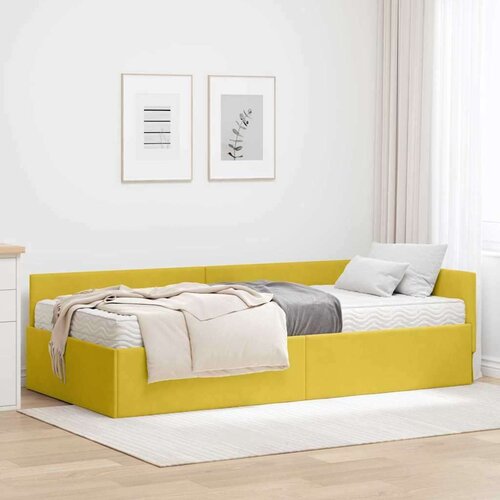  Kotni okvir postelje z matrico Drugo 2 pcs Zelena Žamet, (5000123247) Cene