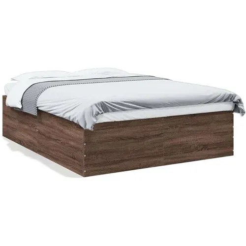  Okvir za krevet smeđi hrast 150 x 200 cm konstruirano drvo