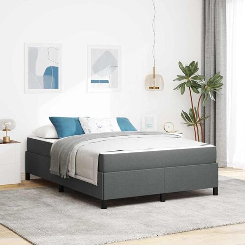 VidaXL Krevet s opruga kutije Tamno siva, Crna 140 x 190 cm Slike