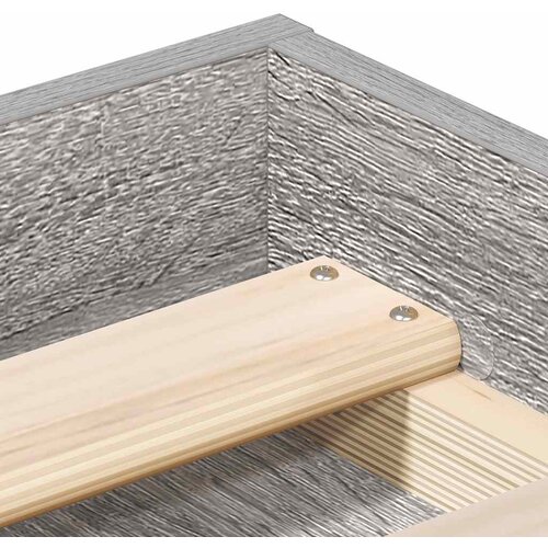  Okvir za krevet boja hrasta 150 x 200 cm veliki bračni Slike
