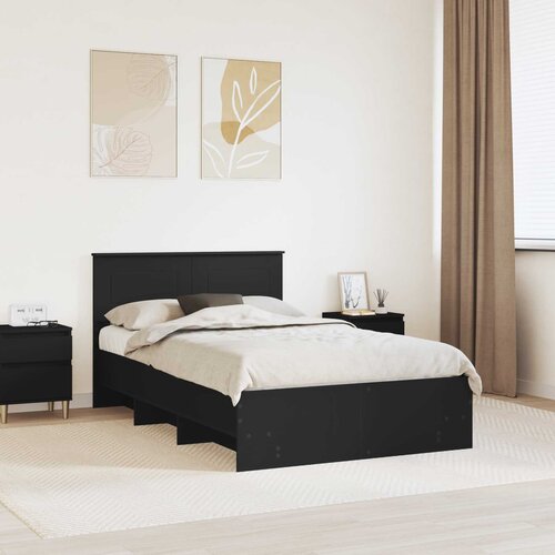  Krevetna konstrukcija Crna 120 x 123 cm Konstruirano drvo Cijene