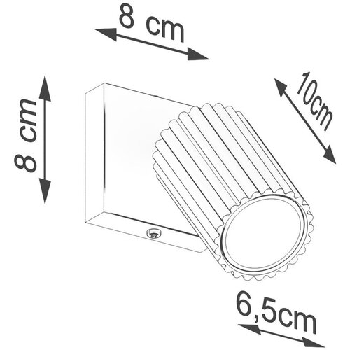 Sollux Sivorjavo kovinsko točkovno svetilo 8x16 cm Gleam &amp;ndash; Slike