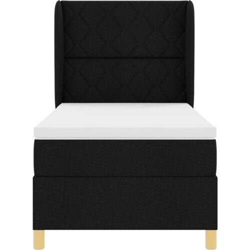 Box Spring Krevet s Madracem Crni 90x200 cm Tkanina Slike
