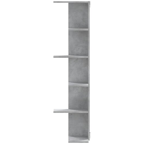  Kutna zidna polica siva boja betona 36,5 x 36,5 x 140 cm drvena Slike