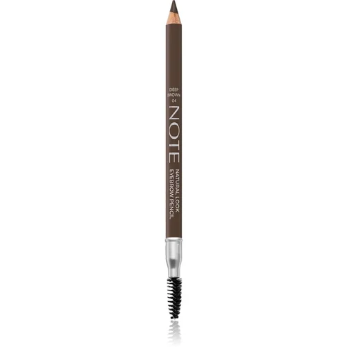 Note Cosmetique Natural Lool Eyebrow Pencil olovka za obrve sa četkicom 04 Deep Brown 1,08 g