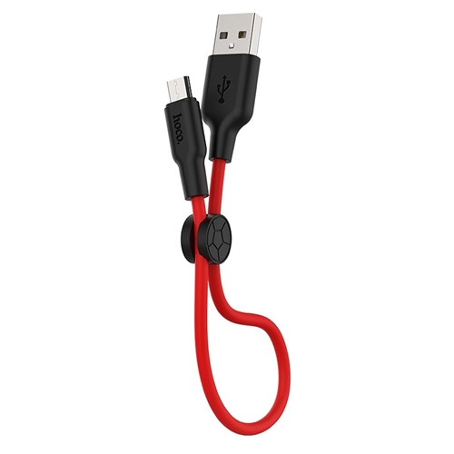 NOBRAND Kabel Hoco micro USB - črno rdeč, 25cm Slike