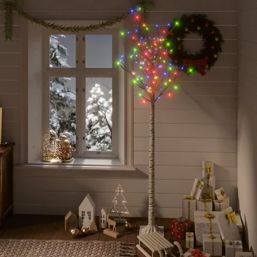 vidaXL božićno drvce sa 180 LED žarulja 1,8 m raznobojno izgled vrbe