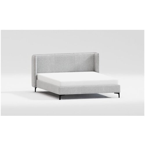 Ropez Sivi tapecirani bračni krevet s podnicom 180x200 cm Basti &amp;ndash; Slike