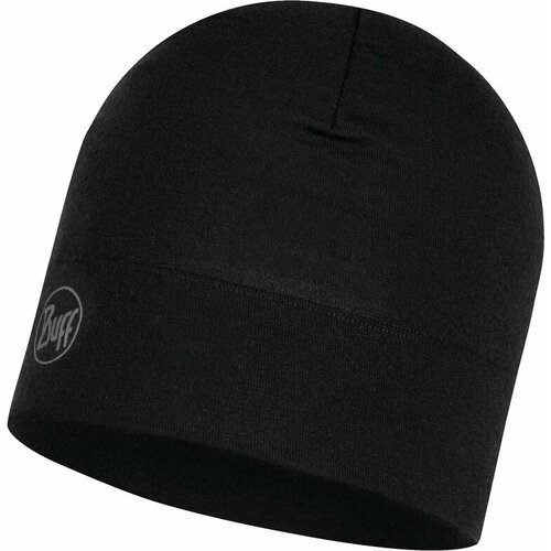 Buff Merino Midweight Beanie Solid Black UNI Slike
