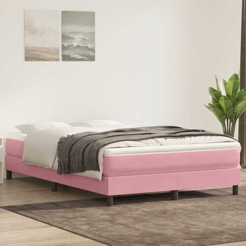 Box Spring krevet s madracem ružičasti 140x220 cm bar&scaron;un Cijene