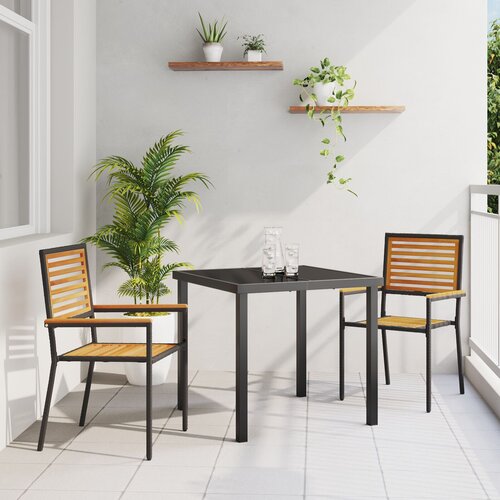 VidaXL Složive vrtne stolice s jastučićima, 2 kom, crne, poli rattan Slike