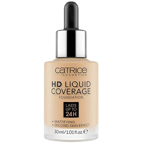  Tekoča podlaga za ličila Catrice HD Liquid Coverage N&amp;ordm; 032 Nude beige N&amp;ordm; 032-Nude Beige 30 ml Slike