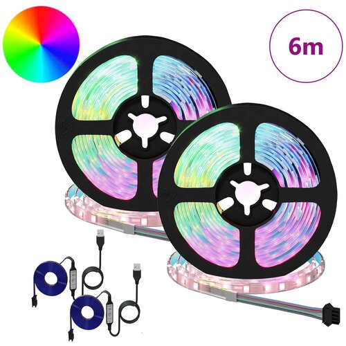  LED traka 2 pcs Crna i prozirna 3000 mm Bakar i plastika Slike