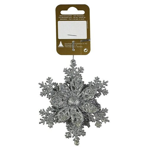  ukrasi za božićno drvce cvijet na snježnoj pahulji (srebrna, plastika) Slike