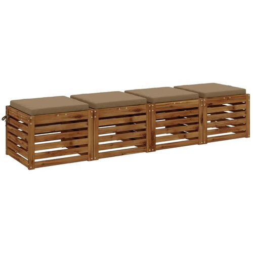  Jastučići za sjedalo od 4 dijela SOEST 4 kom. 100% poliester - Taupe (poliester) 40 x 40 x 5 cm 4 Cijene