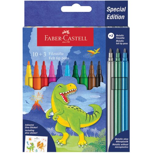  ŠKOLSKI 10 PLUS 3BOJE DINO FABER CASTELL 554214 BLISTER Cene