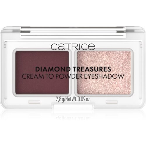 Catrice Diamond Treasures duo senčila za oči odtenek 060 Burgundy Glitz 2.8 g Slike