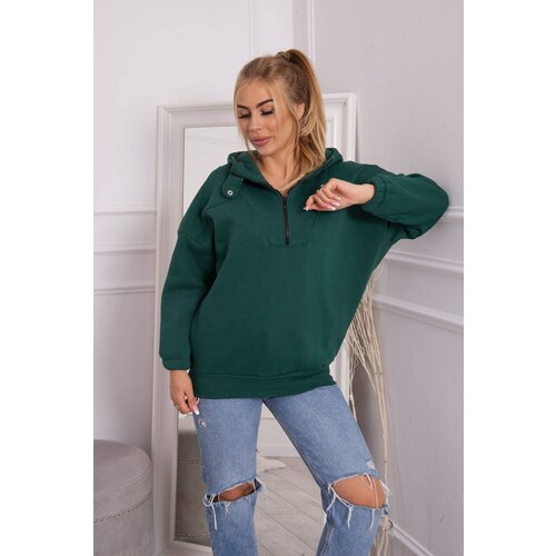 Kesi Dark green hoodie Slike