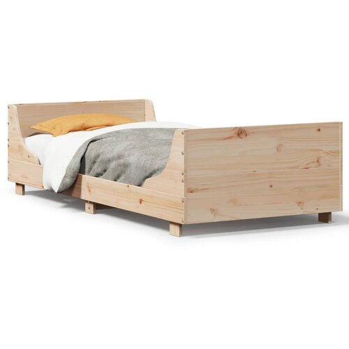 VidaXL Okvir kreveta bez madraca 75 x 190 cm od masivne borovine Slike