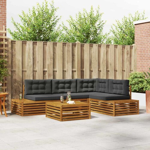  Set vanjskih sofa s jastukom 5 Komad Prirodna i antracit Cene