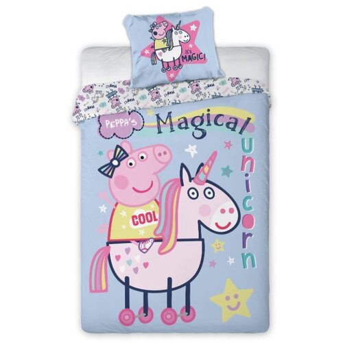 Baloo posteljina za decu Pepa Prase 140x200+70x90cm Slike