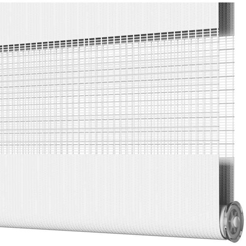 vidaXL Zebra senčilo bela 45x200 cm tkanina širina 40,9cm poliester Cene