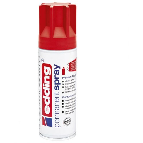 Boja AKRILNA U SPREJU 200ML PERMANENTNA EDDING 5200902 MAT CRVENA Cene