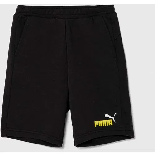 Puma Dječje kratke hlače boja: crna, podesivi struk
