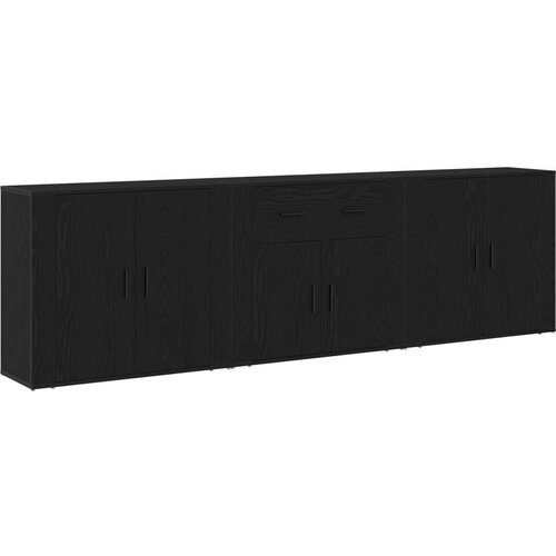 vidaXL ugradni kabineti 3 kom Crni hrast Konstruirano drvo Cijene