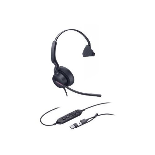 Yealink UH46 Mono USB-C /A Headset Wired Head-band Office /Call center USB Type-C /USB Type-A Black Cijene
