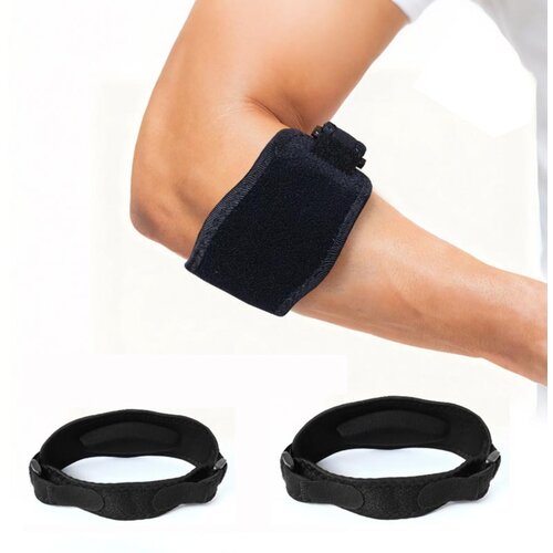 INF Podpora pogačice 2-pack &amp;ndash; blaženje udarcev in nastavljiva kompresija Black, (5000336129) Slike