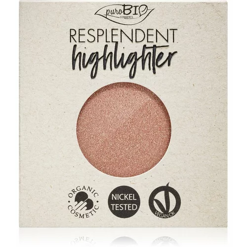 puroBIO cosmetics Resplendent Highlighter REFILL - 04 zlato roza