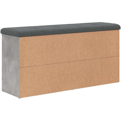 VidaXL klupa za cipele siva boja betona 102x32x50 cm konstruirano drvo Slike