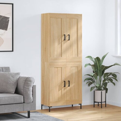 vidaXL Visoka komoda sonoma hrast 69,5x34x180 cm inženirski les Cene