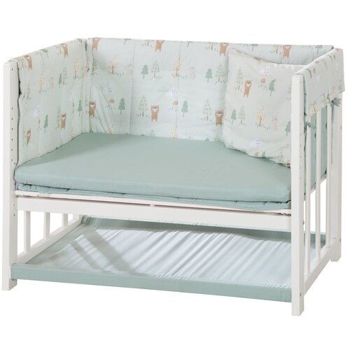 Roba Bela obposteljna zibelka z nastavljivo vi&amp;scaron;ino 90x45 cm Woodland Buddies &amp;ndash; Slike