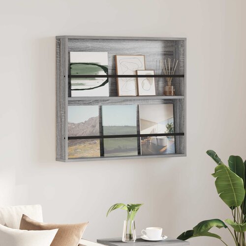  Polica za časopise s policom Zidne Siva Sonoma 80 x 12 x 70 cm Cijene