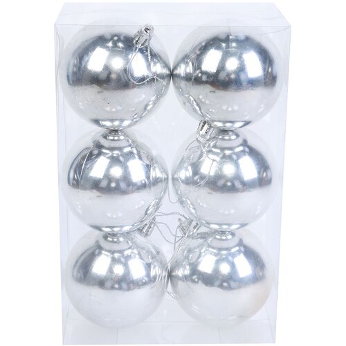  novogodišnje kugle 8cm set 6/1/ srebrna Cene