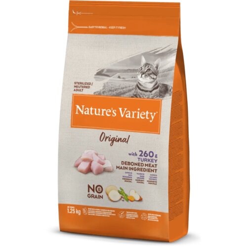 Nature's Variety hrana za mačke sa ćuretinom original gf adult sterilised 1.25kg Slike