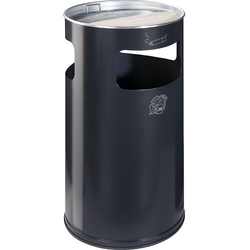VAR Kombiniran pepelnik, prostornina 69 l, VxØ 760 x 420 mm, jeklo, antraciten Cene
