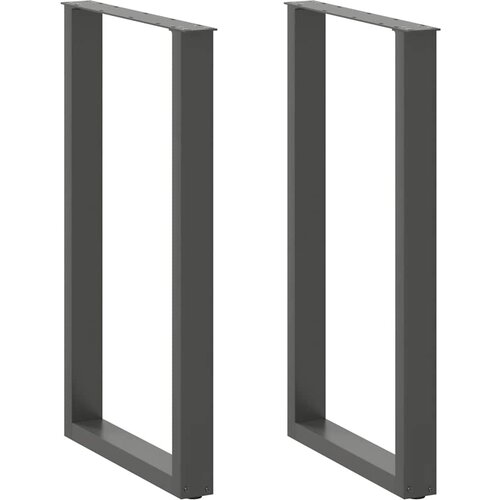  Noge za barski stol U-oblika 2 kom antracit 60 x (100-101) cm čelik Slike