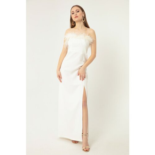 Lafaba Evening & Prom Dress - White - Bodycon Cene